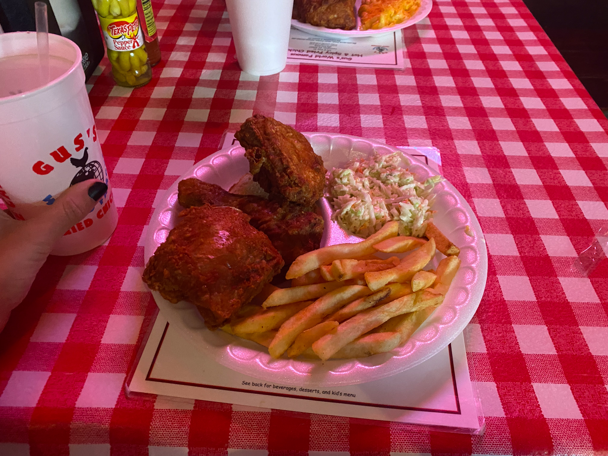 The fried chicken we ordered.