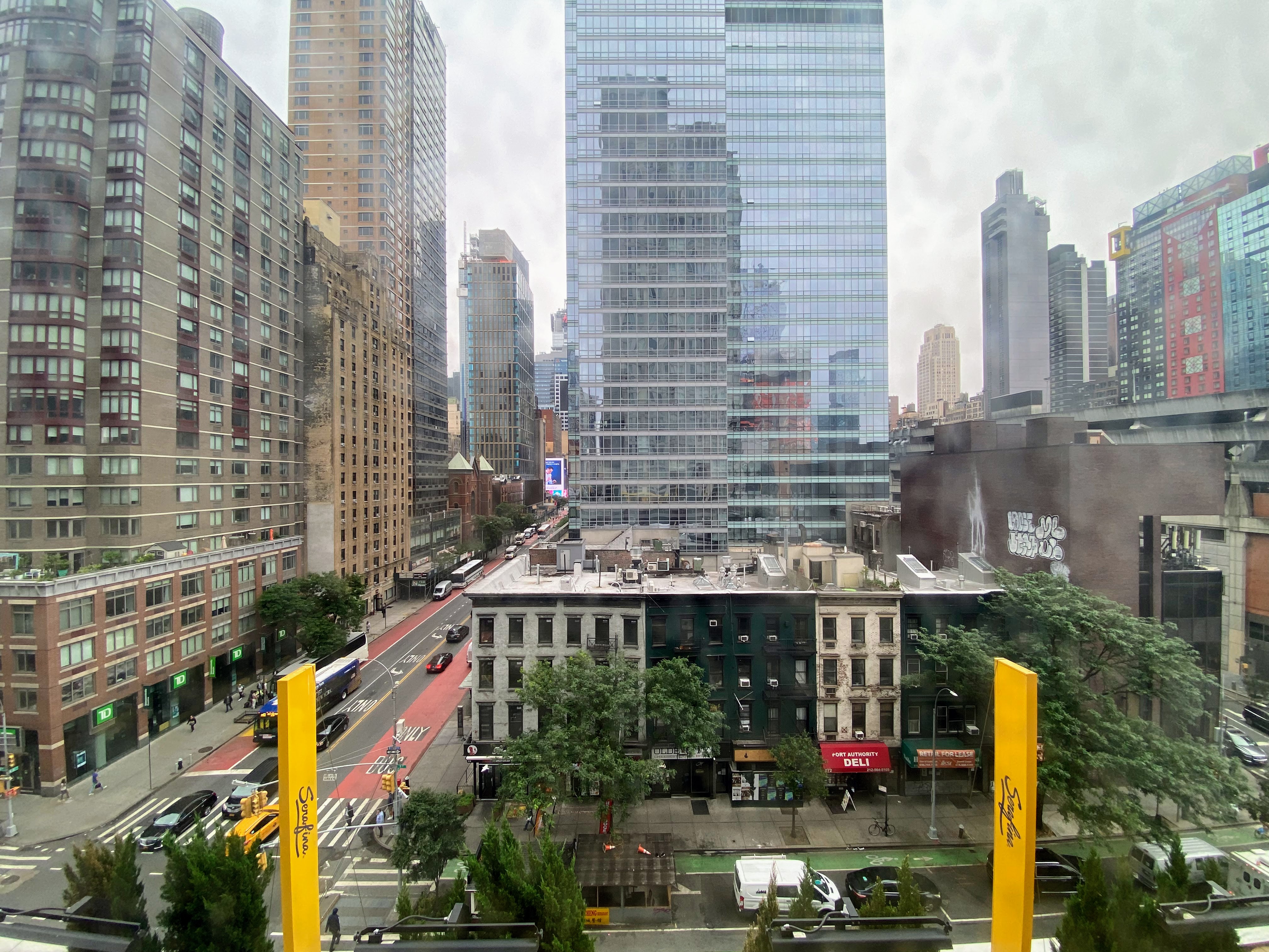 The view of Midtown from the Pod room.