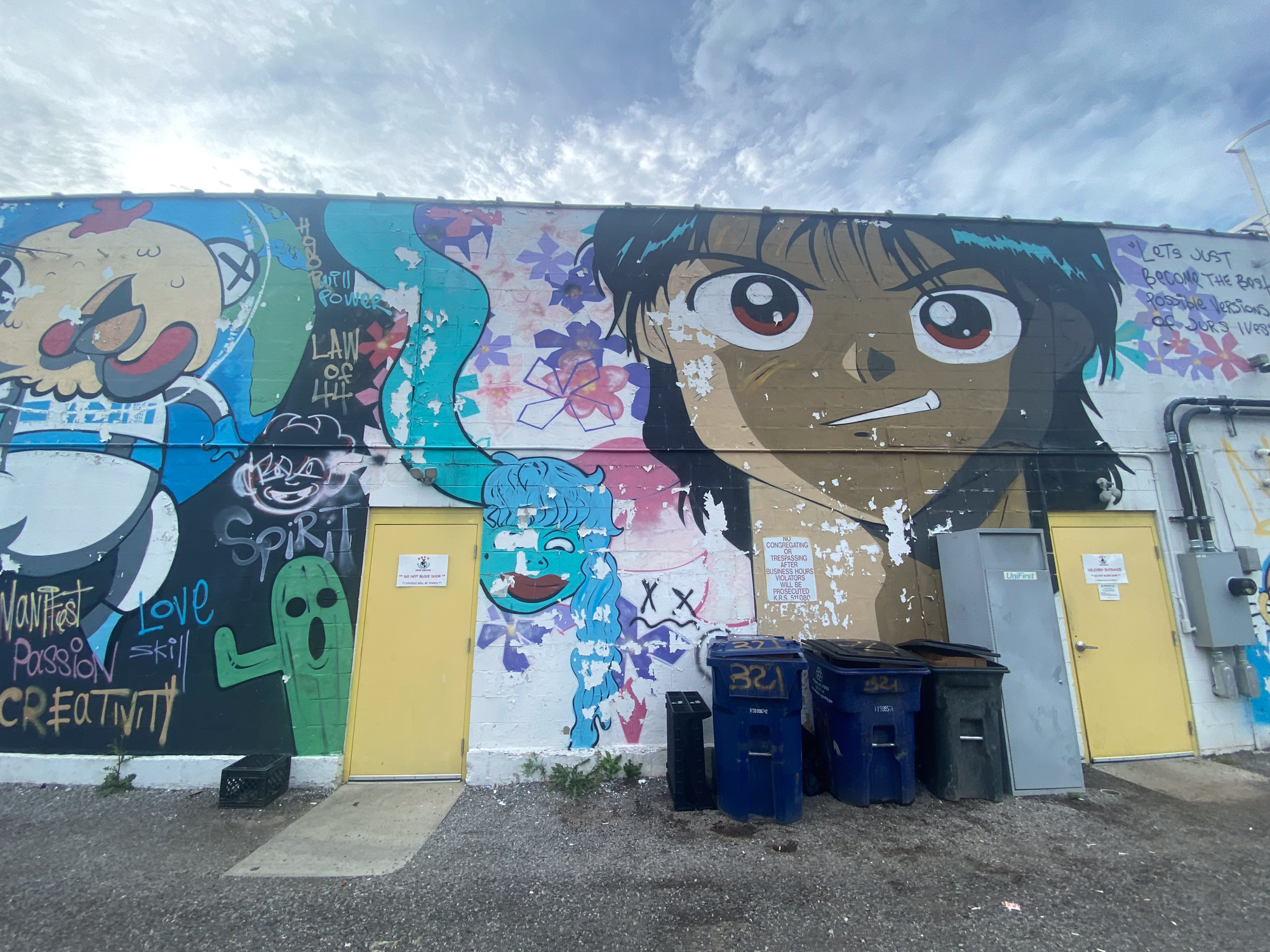 A mural on the chicken restaurant.